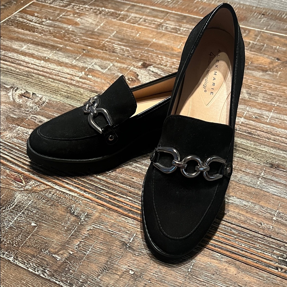 Alex Marie Black Loafers for Women